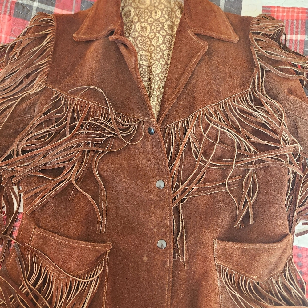 Joo Kay Leather Fringe Jacket